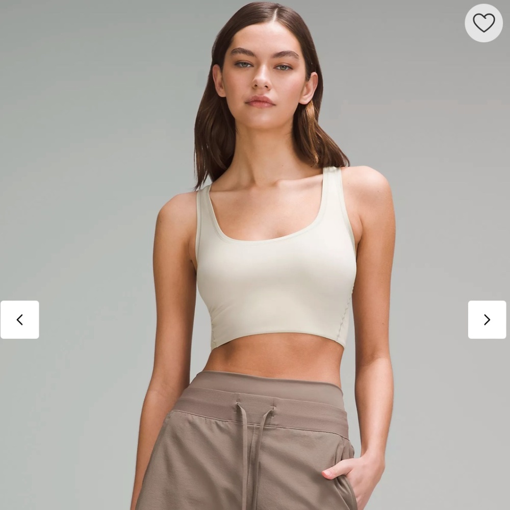 lululemon  Wundermost Ultra-Soft Nulu Scoop-Neck Cropped Tank, Mojave Tan, XS